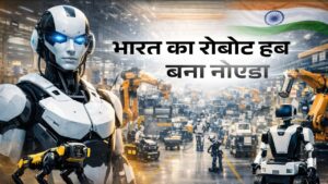 Robot Hub Noida : युवा इंजीनियरों की ताकत और हाईटेक फैक्ट्री के दम पर भारत रोबोट निर्माण में बना रहा नई पहचान,नोएडा में हर साल तैयार होंगे 1 लाख रोबोट